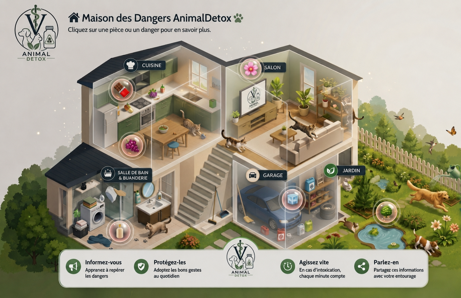 Maison des dangers AnimalDetox
