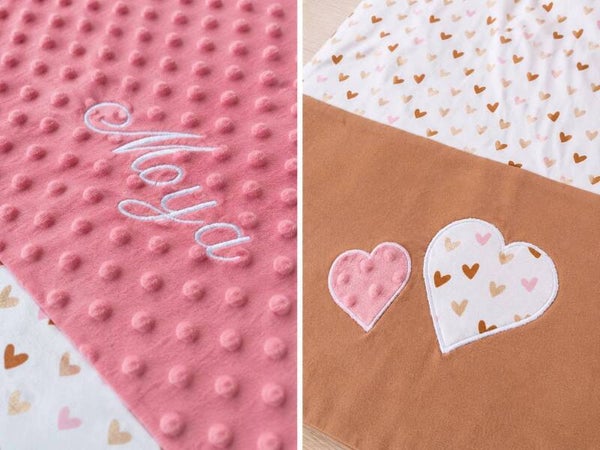 Couverture bébé personnalisée avec appliques