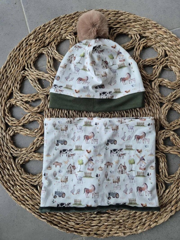 Ensemble snood & bonnet garçon