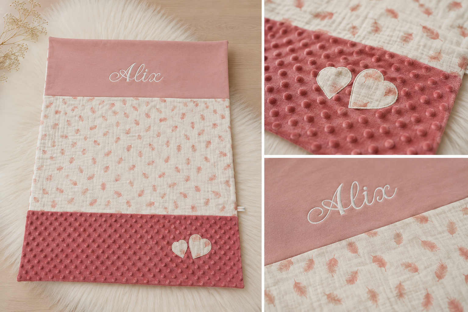 Couverture bébé avec appliques