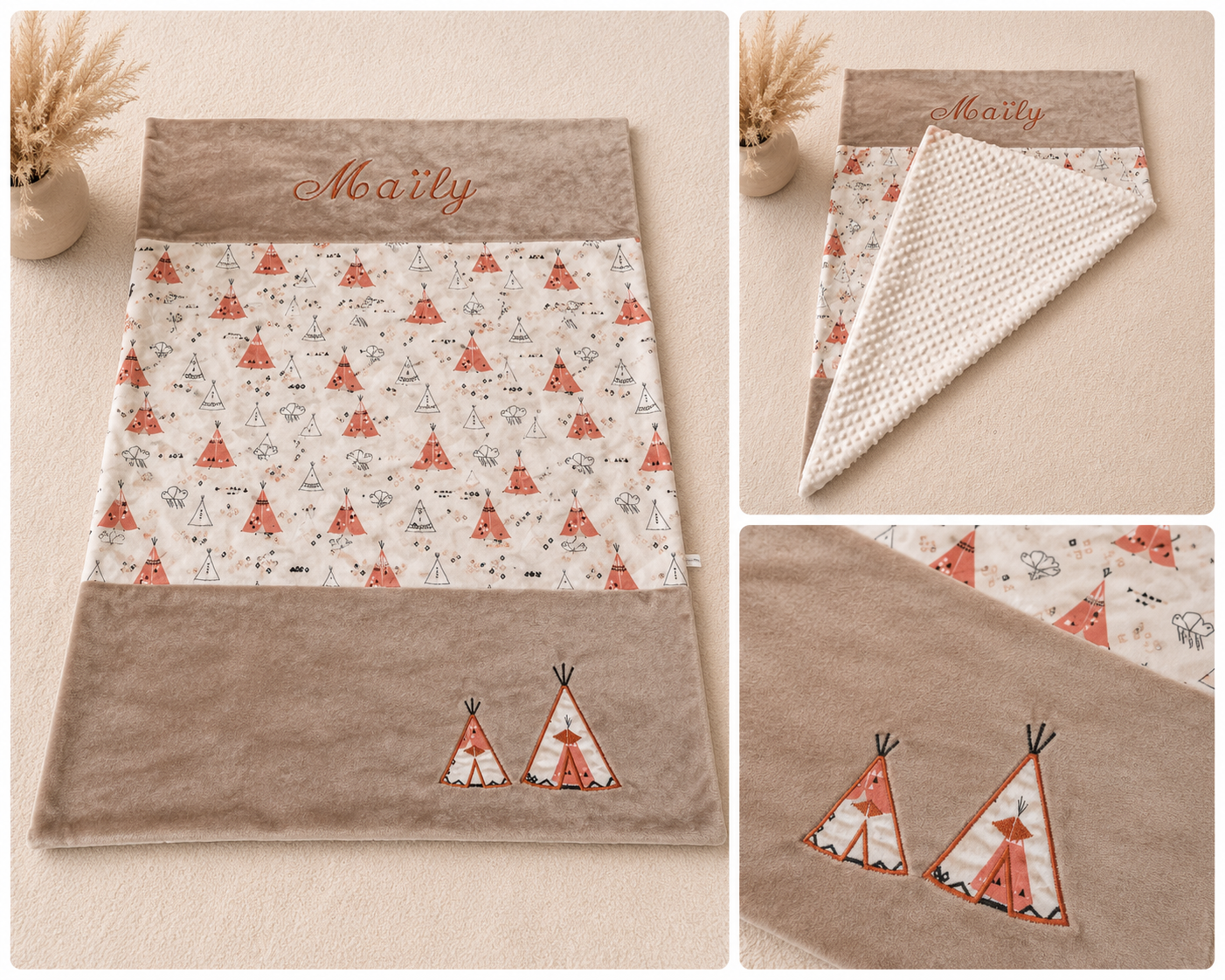Couverture bébé avec appliques