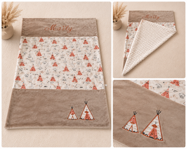 Couverture bébé avec appliques