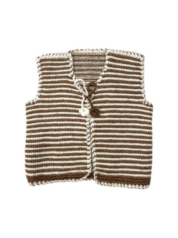 Vintage gebreid gilet - maat 98