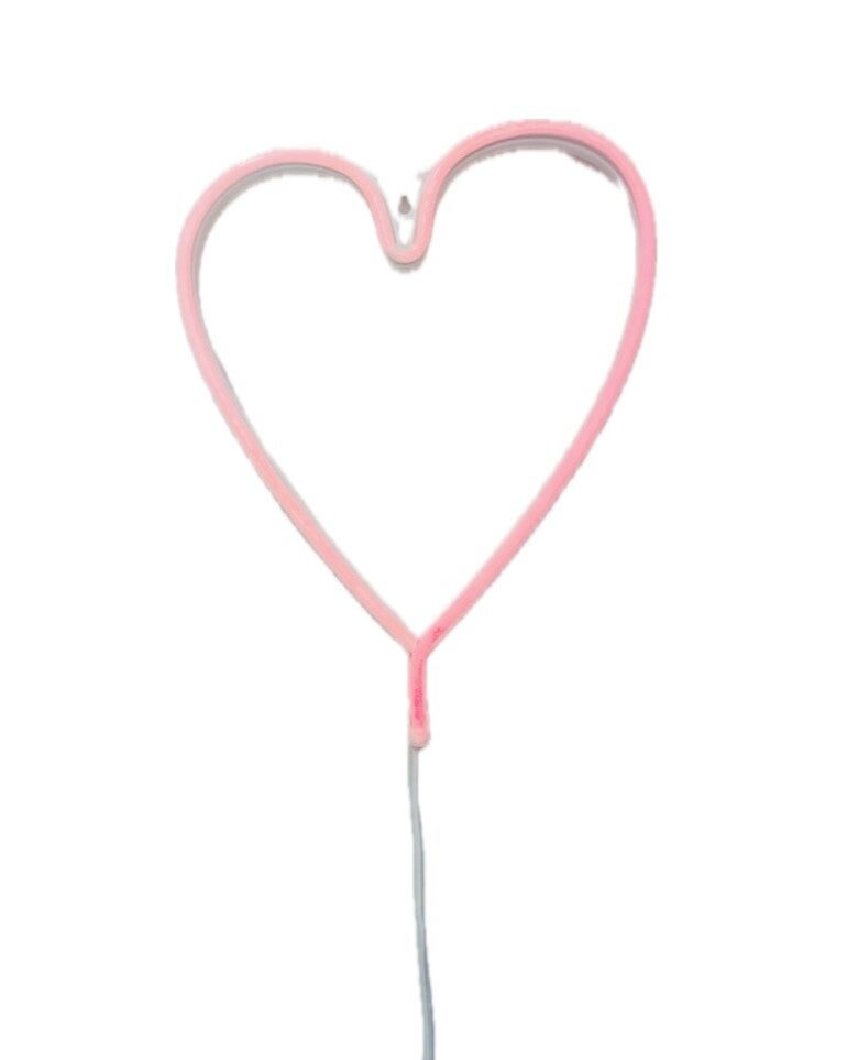Neon lamp - hart roze