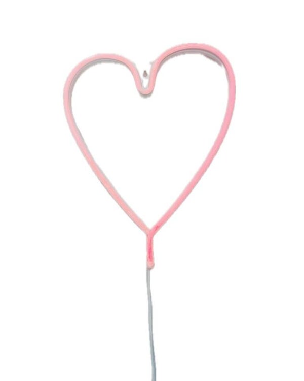 Neon lamp - hart roze