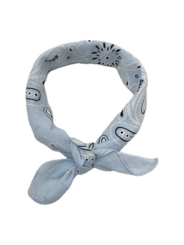 Sjaaltje Paisley print - lichtblauw