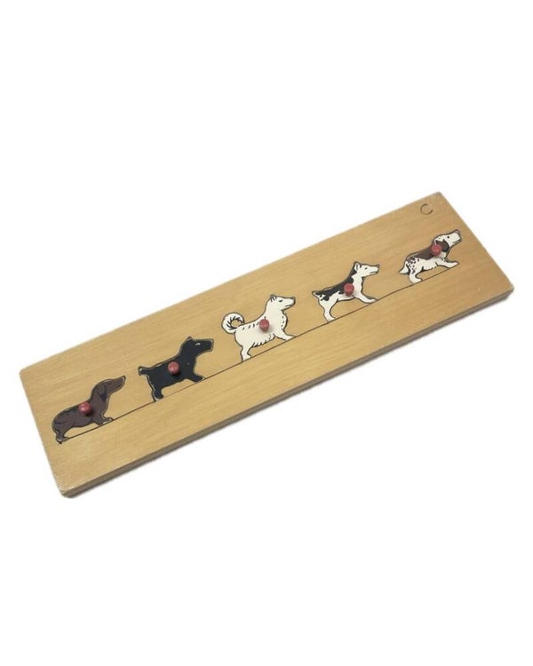 Vintage houten puzzel - honden