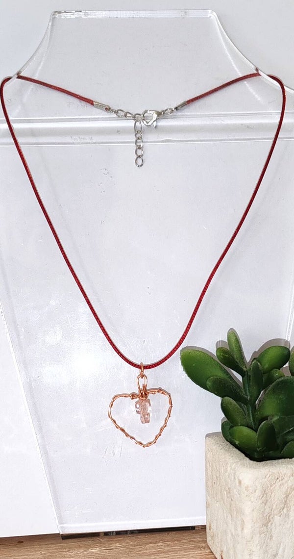 Pendenti coeur cristal