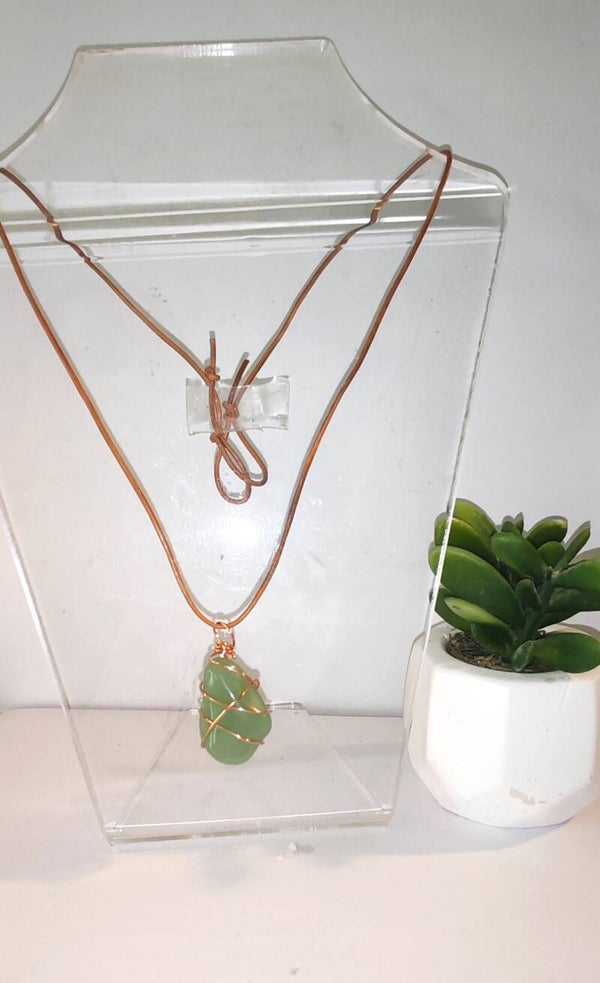 Collier mixte aventurine/cuivre