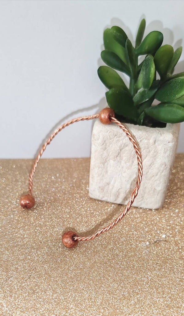 Bracelet cuivre torsadé