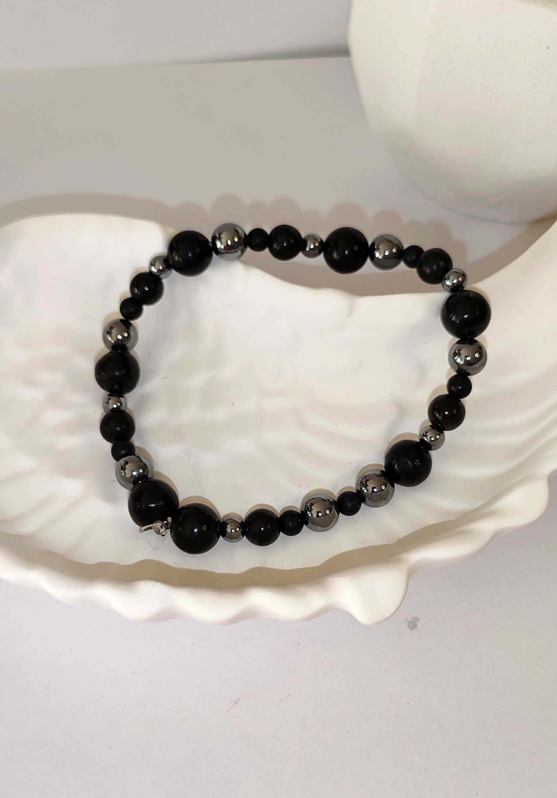 Bracelet élastique Shungite femme