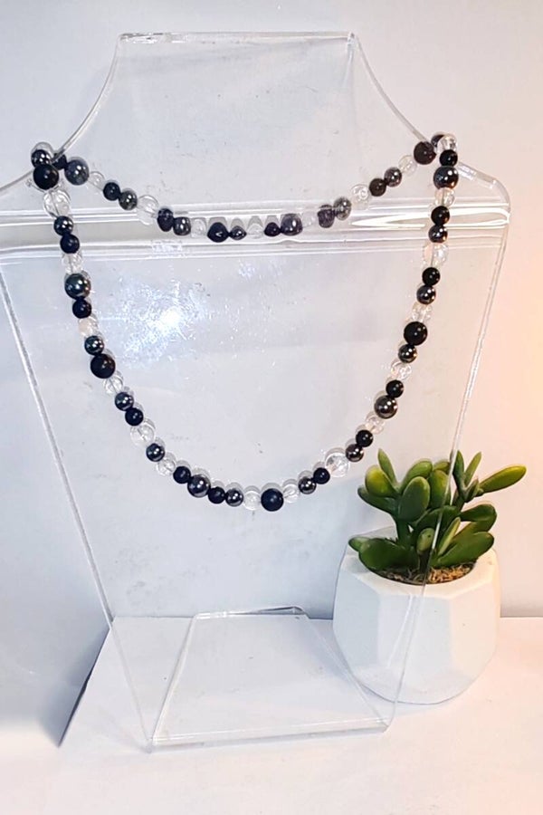 Collier shungite/cristal de roche