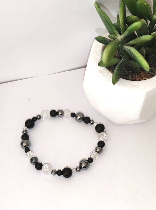 Bracelet élastique Shungite femme