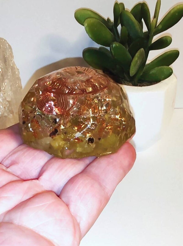 Dôme orgonite Lemon Jade