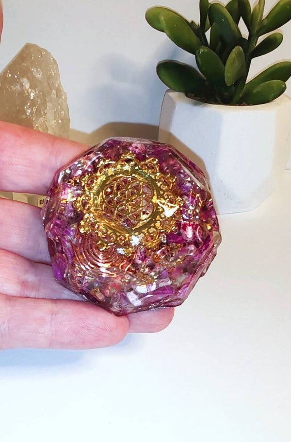 Dôme orgonite Jaspe impérial purple