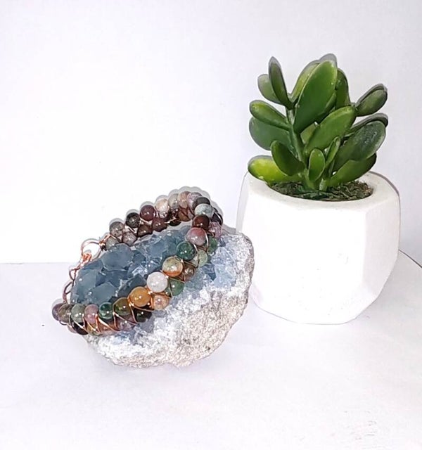 Bracelet agate indienne
