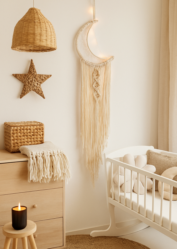 Sfeervolle Maan wandhanger met licht