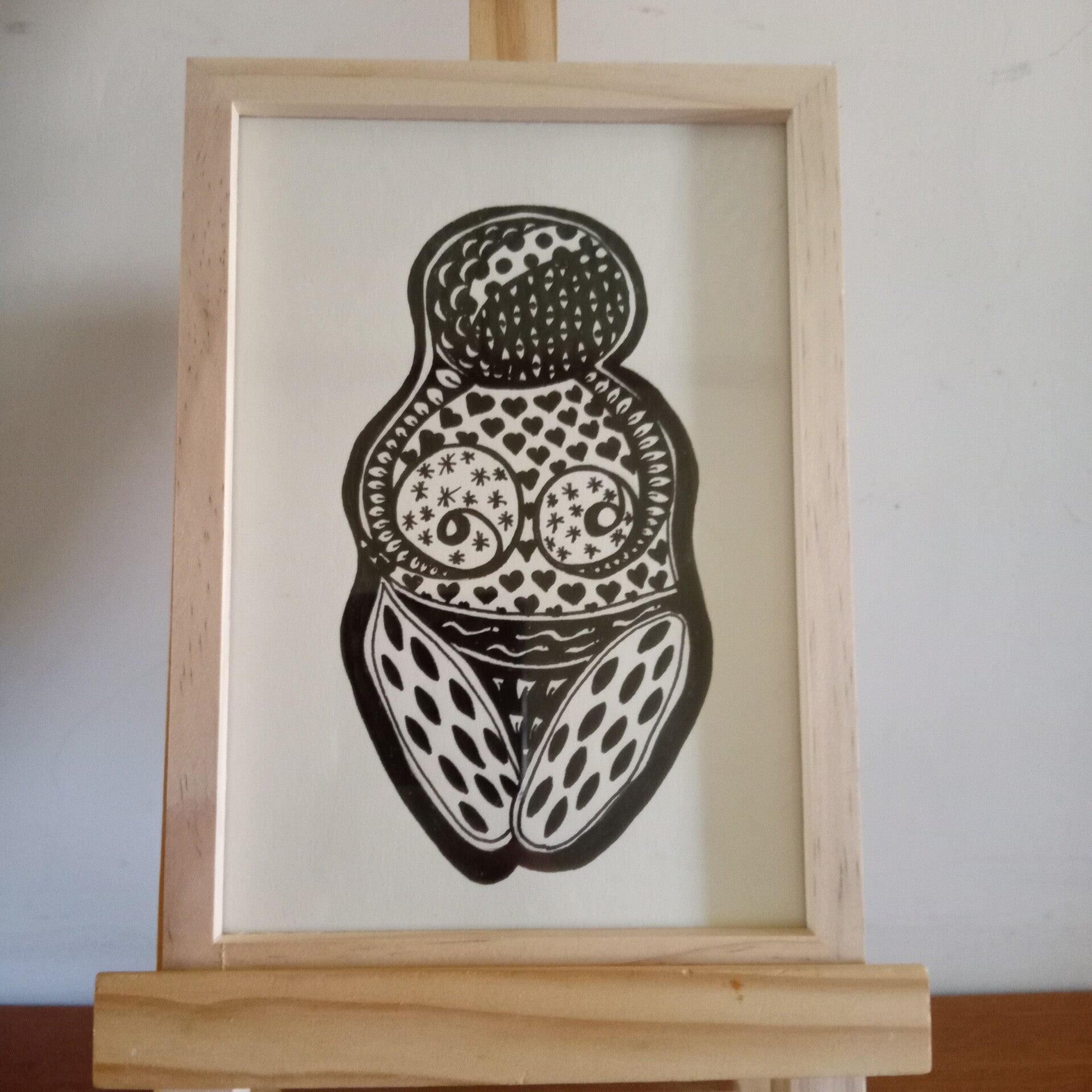 VENUS DES ORIGINES Dessin original encadré