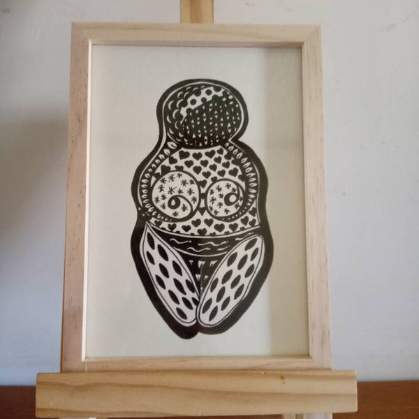 VENUS DES ORIGINES Dessin original encadré