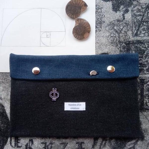 POCHETTE TEXTILE AU NOMBRE D'OR "FORCE & HARMONIE"
