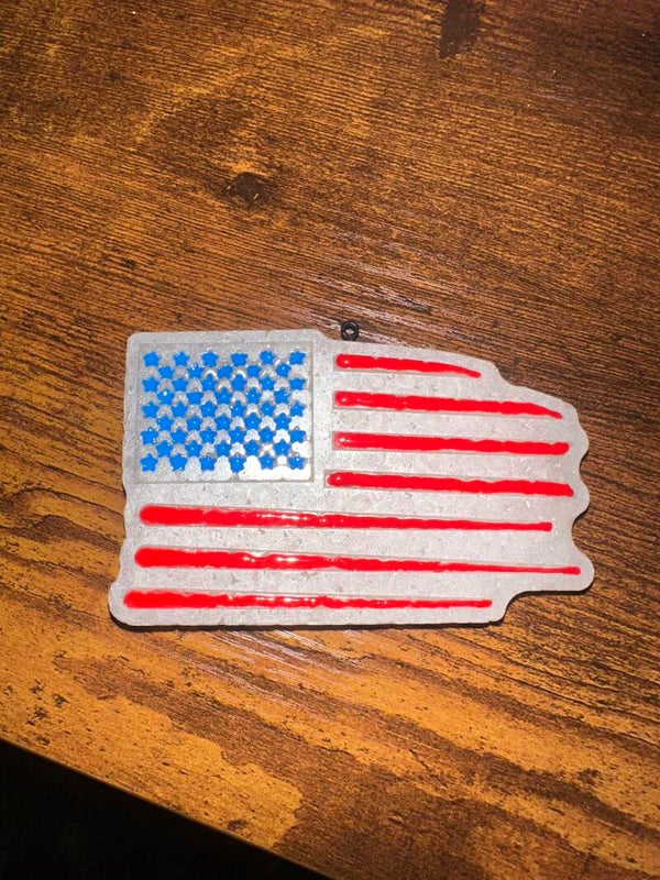 Flag- mahogany teakwood