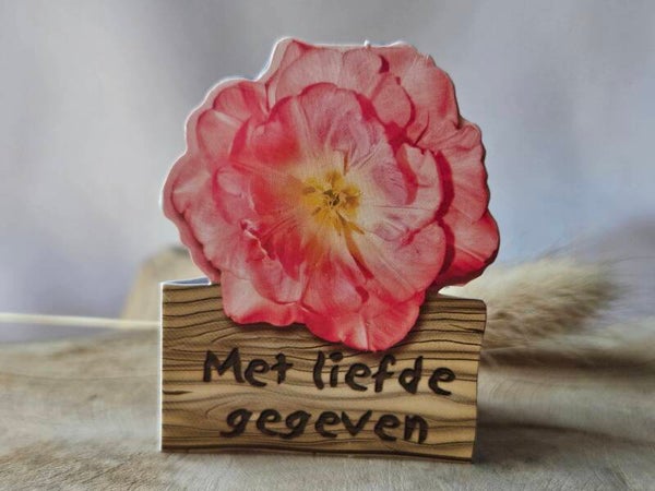 Bloemenkaartje ~ Met liefde gegeven