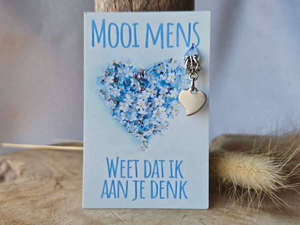 Mooi Mens Kaartje ~ Weet dat ik aan je denk
