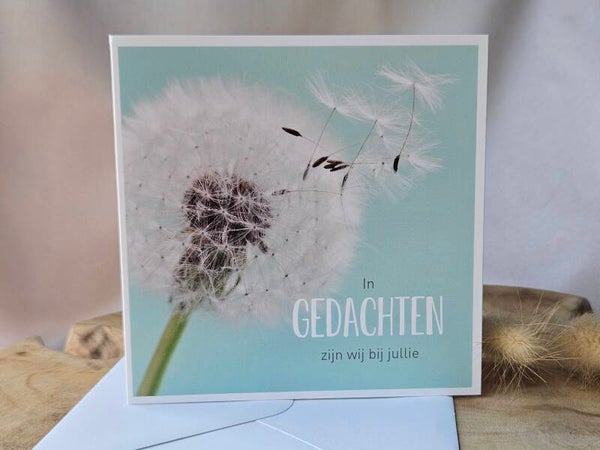 Kaart ~ In gedachten zijn we bij jullie