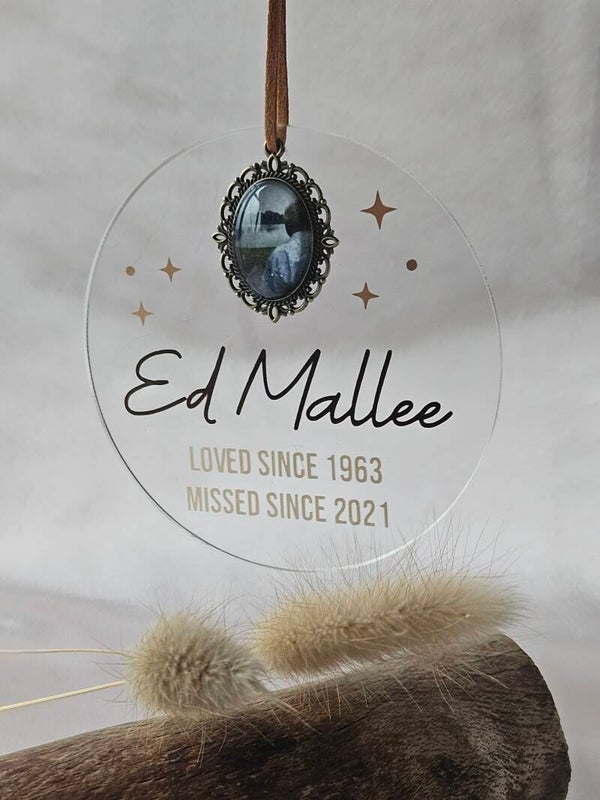 Hanger foto naam  ~ Kerstbal