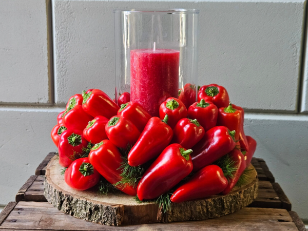 Paprikarood ~ Rouwstuk met paprika