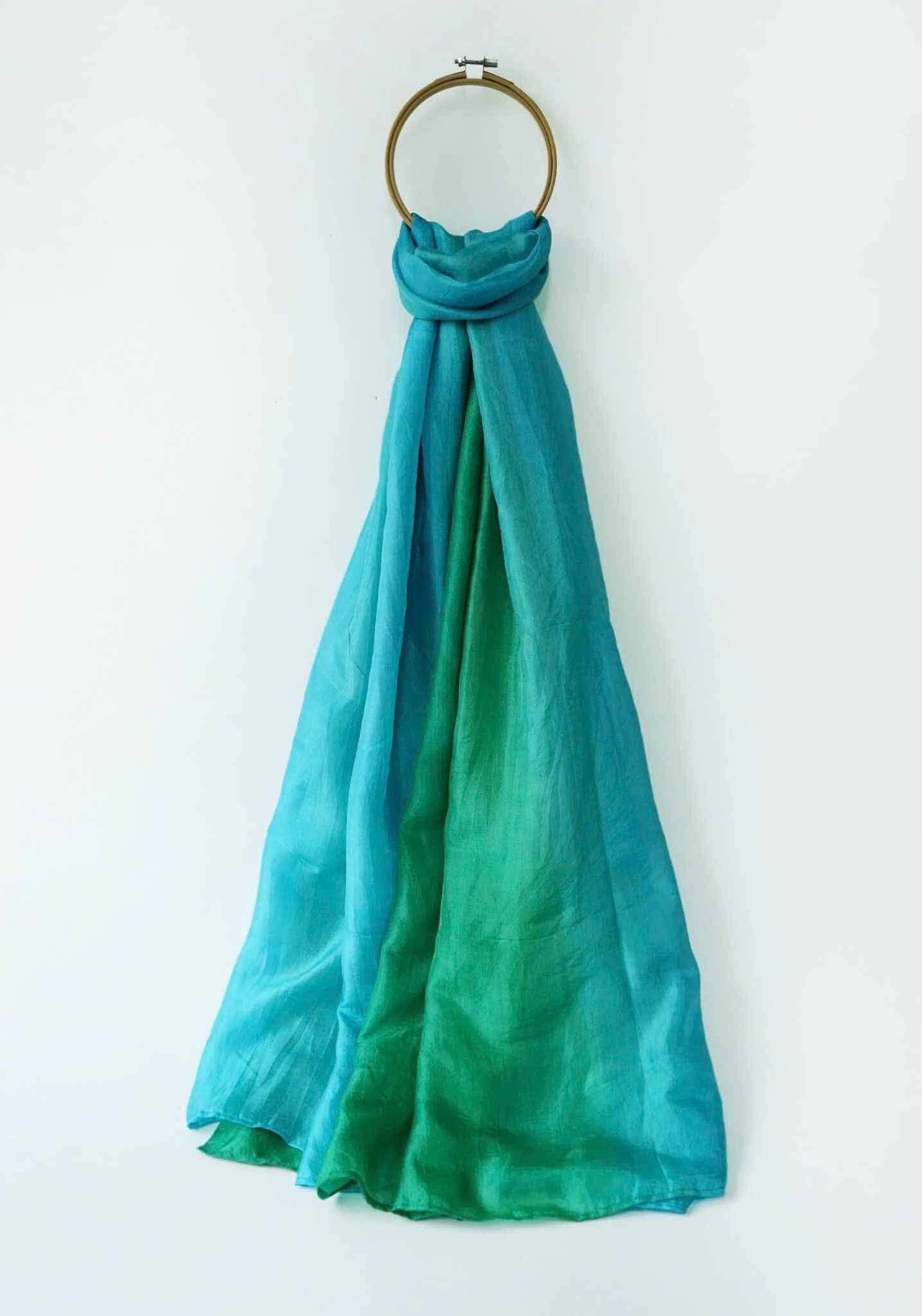 CraftLink Foulard en soie fait main gradient
