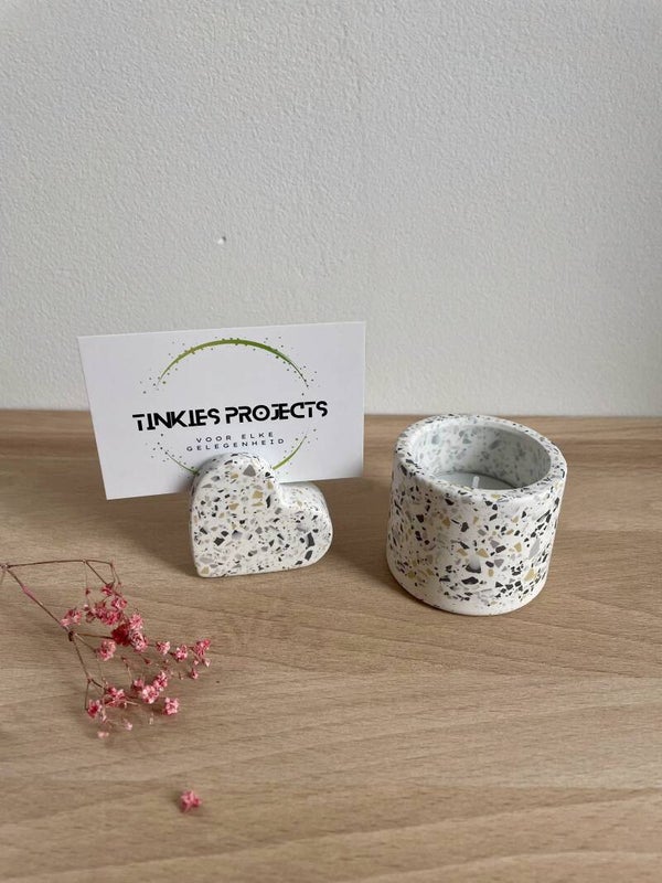 Mini ronde potjes Terrazzo