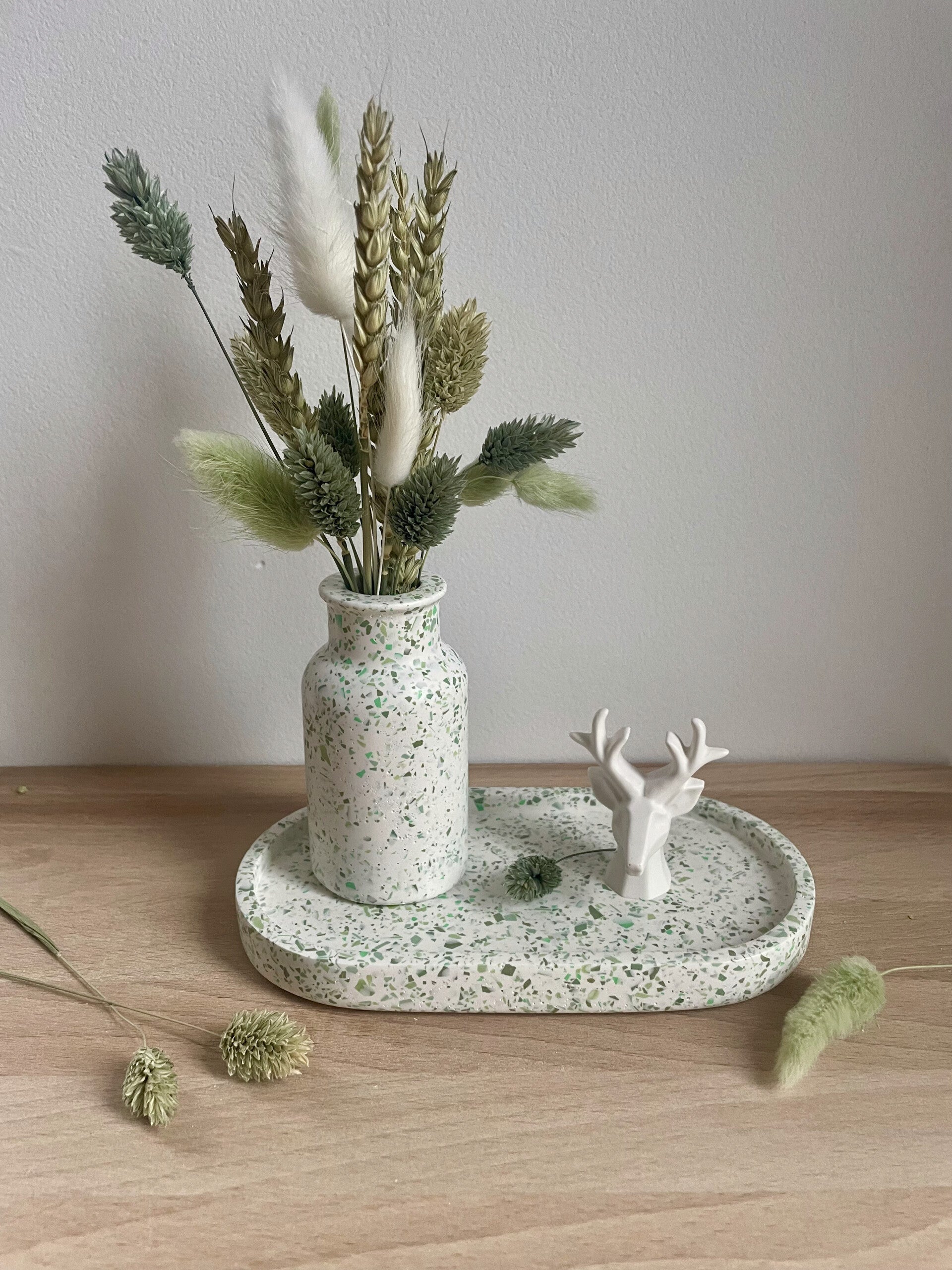 Setje - schaal + vaasje + mini rendier Terrazzo