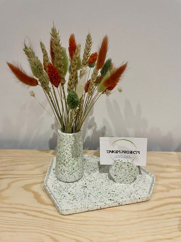 Kaart-/Fotohouder zeshoek Terrazzo
