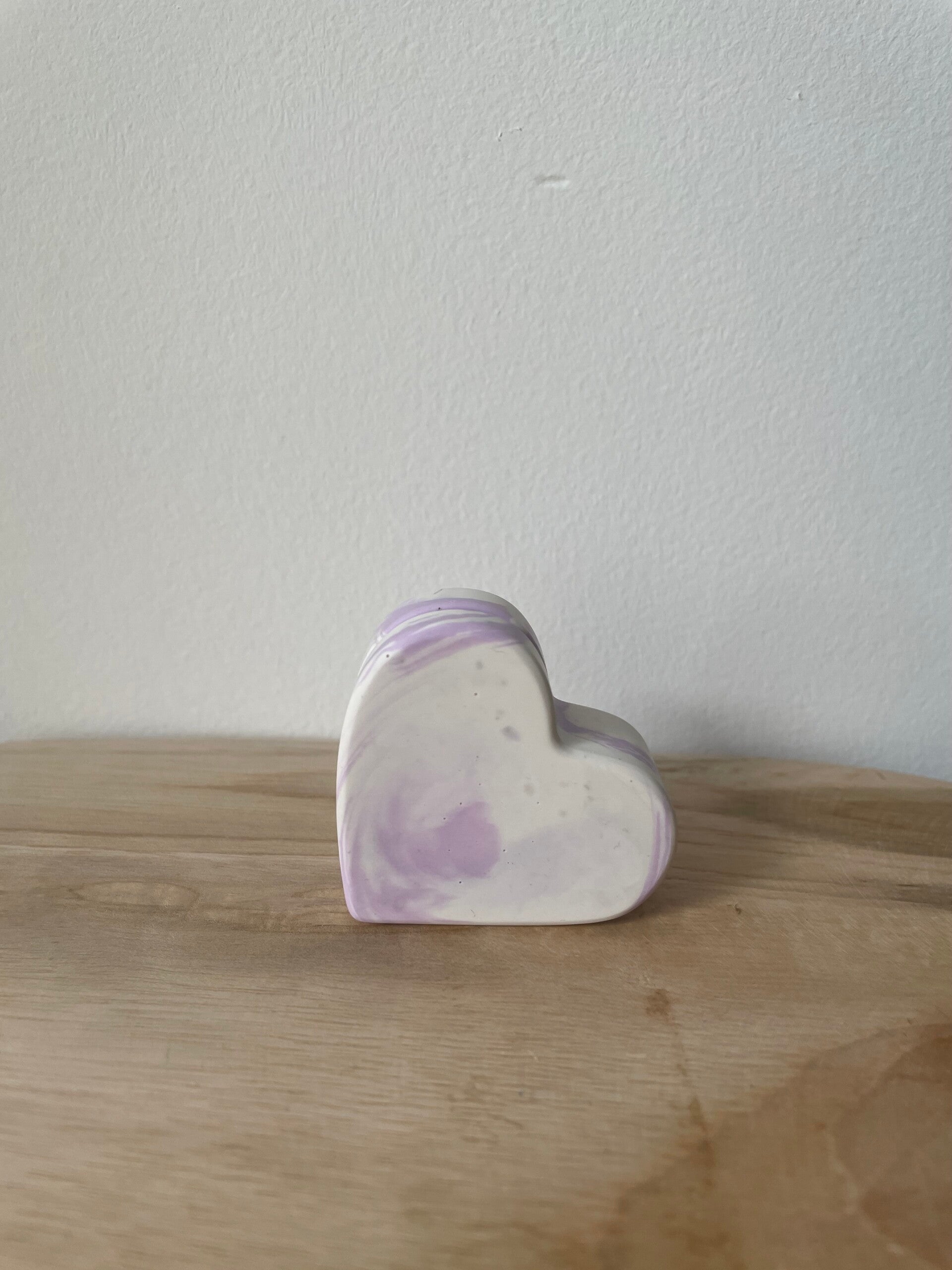 fotohouder hartje swirl paars/wit