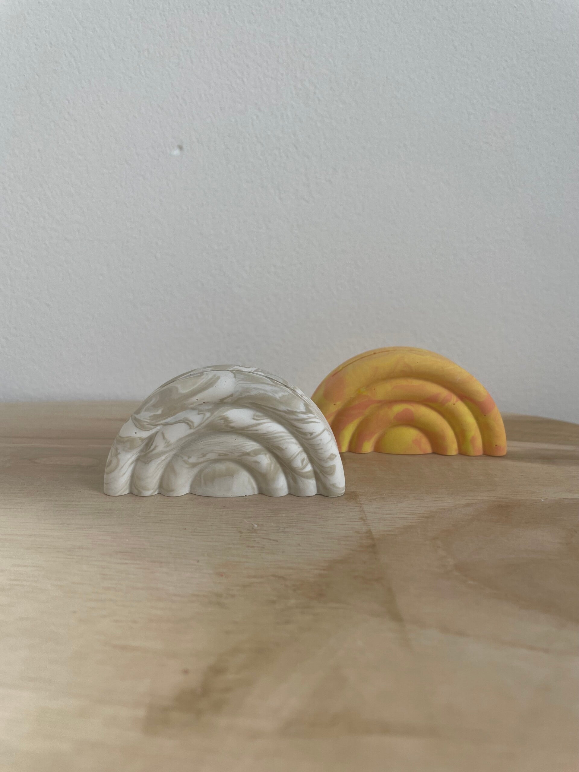 fotohouder regenboog swirl beige/wit