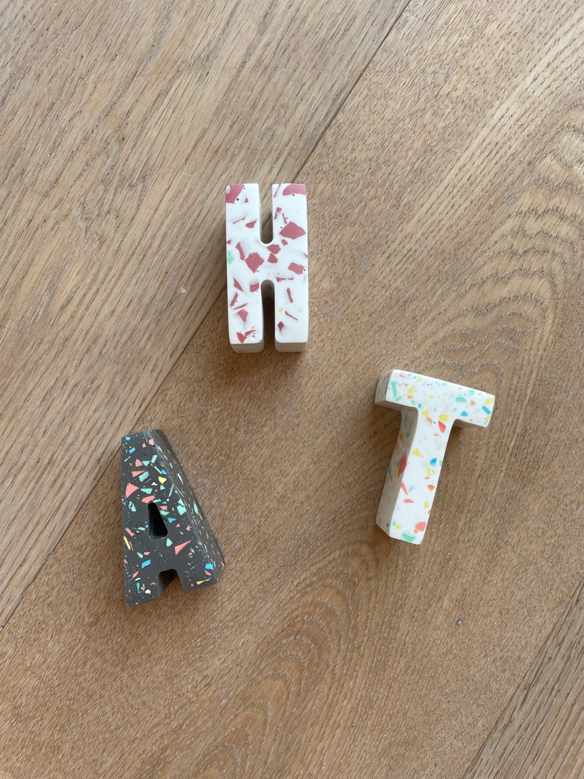 Letters terrazzo mix
