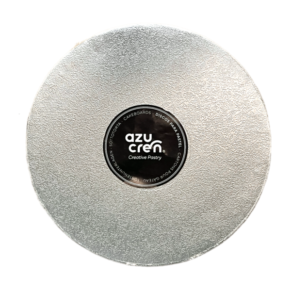 Plateau Support à Gâteau BASE RONDE ARGENT 1,2CM HAUTEUR Drum Cake