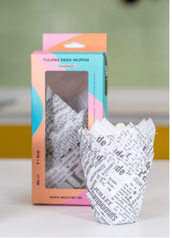 50 Caissettes MOULES À MUFFINS Cupcake EN PAPIER JOURNAL