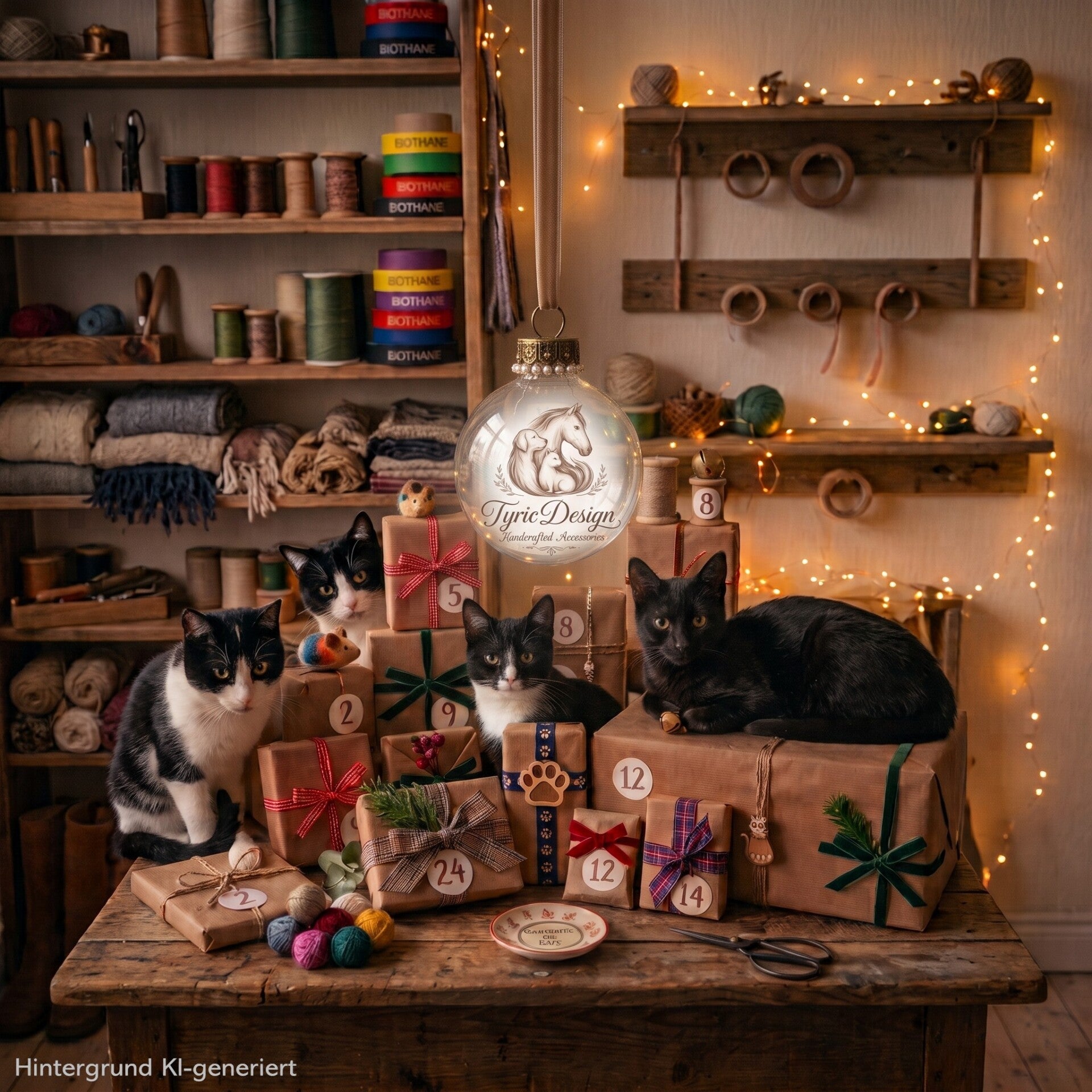 🐾 Katzen-Adventskalender "12 Days of Catmas" – 12 Überraschungs-Päckchen für Samtpfote & Dosenöffner