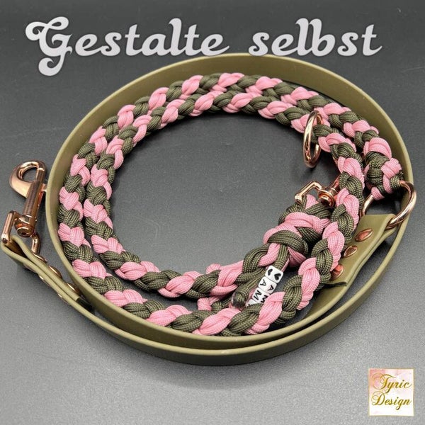 Biothane-Leine mit Paracord * individuelle Anfertigung * Personalisiert * Unikate * selbst zusammenstellen