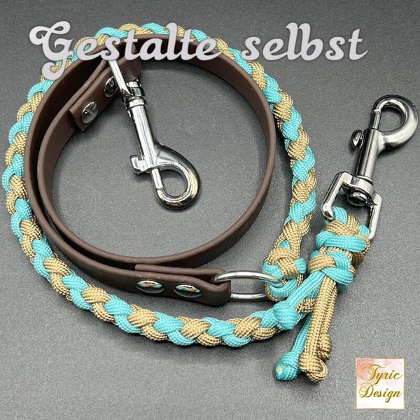 Biothane-Leine mit Paracord für kleine Hunde * individuelle Anfertigung * Personalisiert * Unikate * selbst zusammenstellen