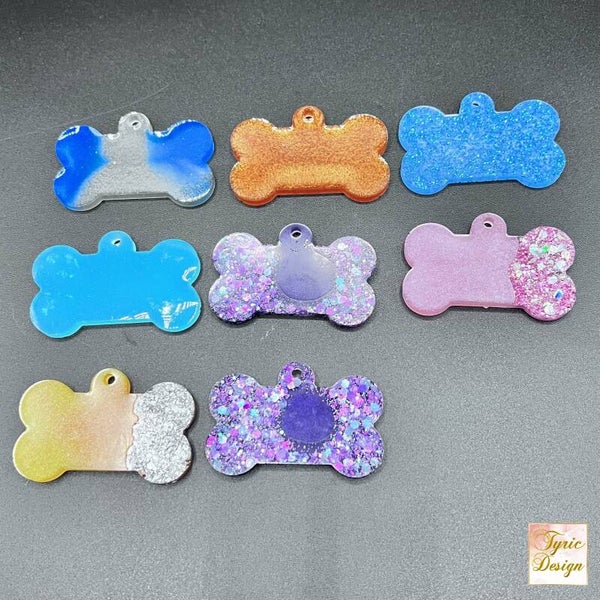 SOFORTKAUF Hundemarke / Schlüsselanhänger aus Resin - Knochen GROSS - personalisierbar, Dog Tag