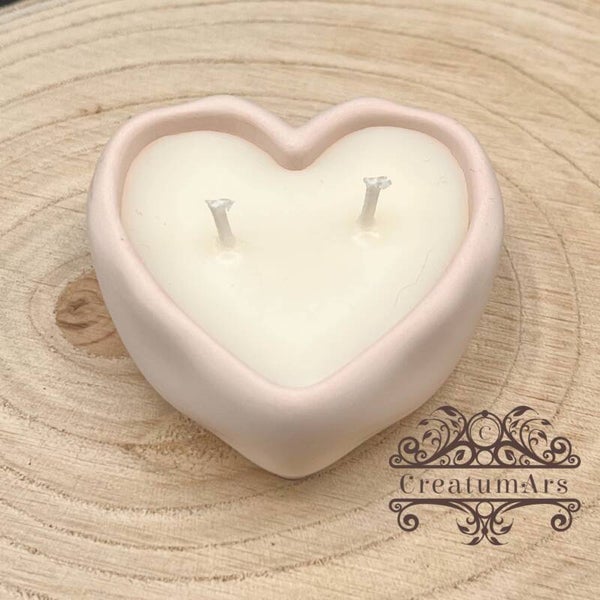 Mini-Herz-Duftkerze * 100% Sojawachs * Valentinstag / Muttertag