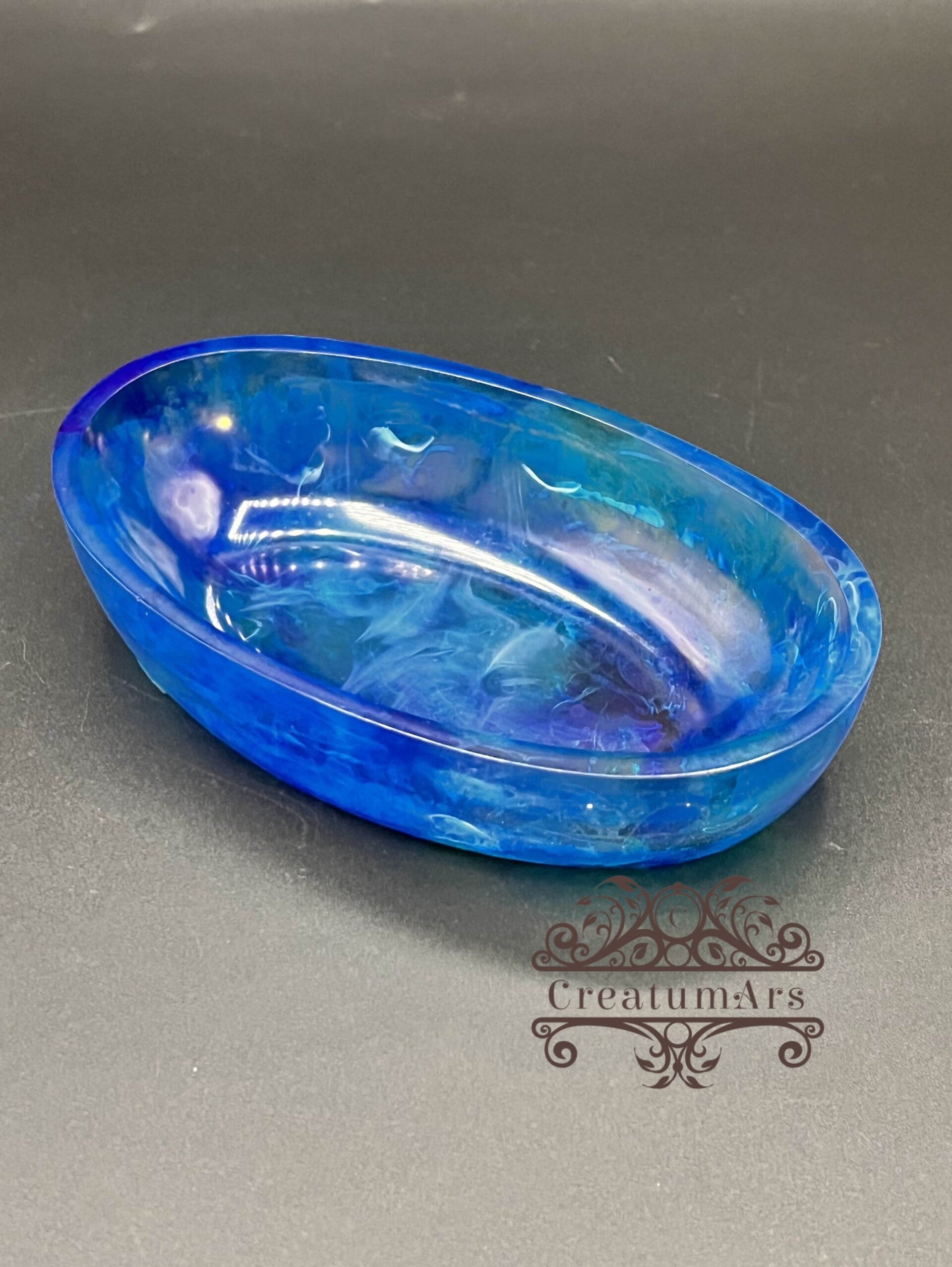 Dekorative ovale Schale aus Resin | individuelle Herstellung auf Wunsch | Unikat | Schlüsselschale | Schmuckhalter | Dekoration | Geschenk