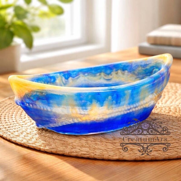 Dekorative Schale in Boot / Schiff-Form aus Resin | individuelle Herstellung auf Wunsch | Unikat | Schlüsselschale | Schmuckhalter