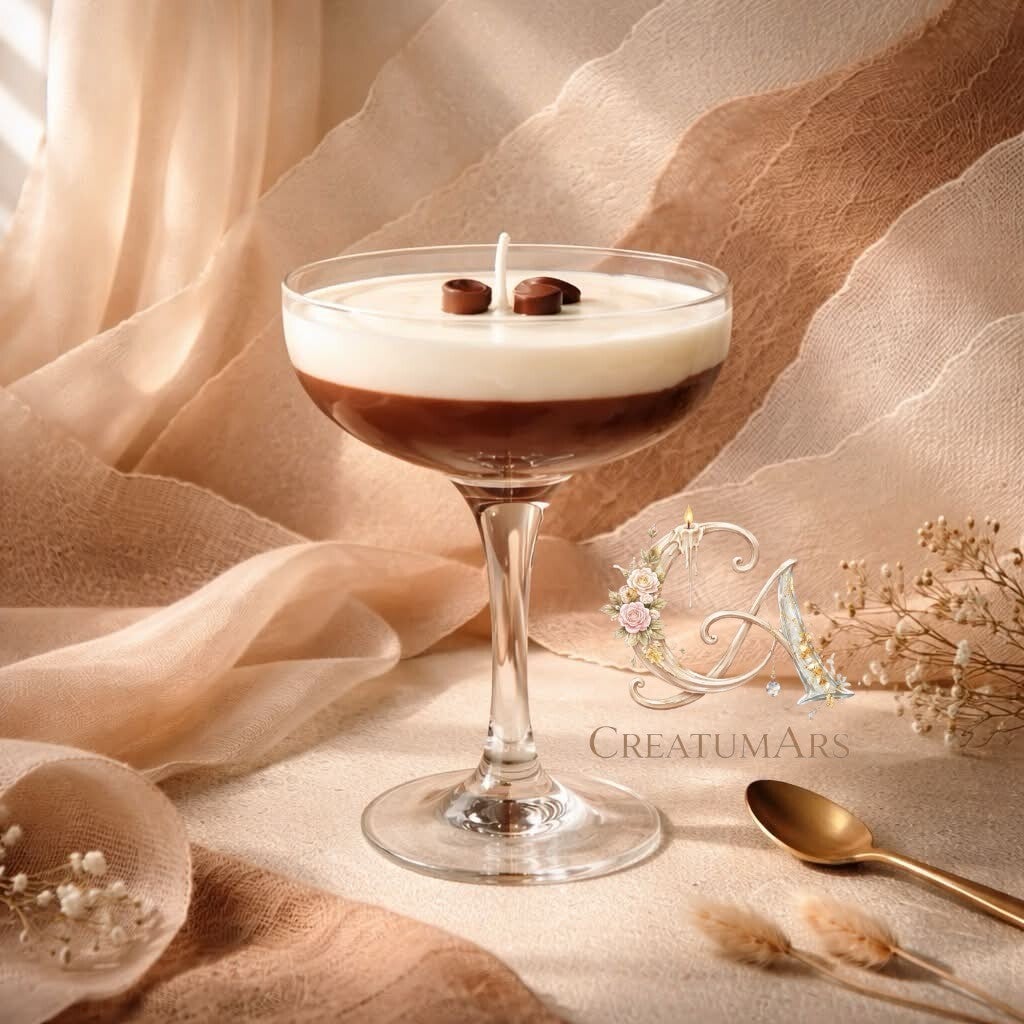 Espresso Martini Duftkerze im Glas – Handgefertigtes Unikat mit Kaffeeduft