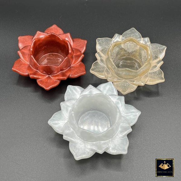 Kerzenhalter aus Resin "Geöffneter Lotus" * Herstellung auf Wunsch * freie Farb-und Design-Wahl