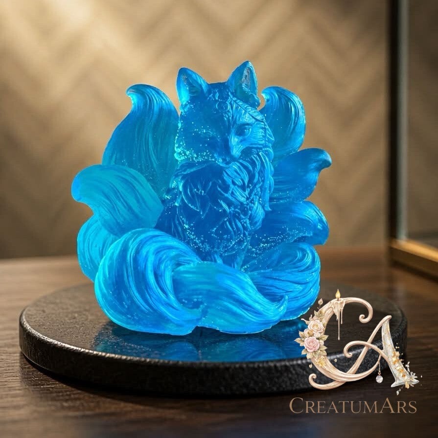 Personalisierte Kitsune Figur aus Resin (7,5 cm) – Handgefertigtes Unikat nach deinen Wünschen 🦊✨