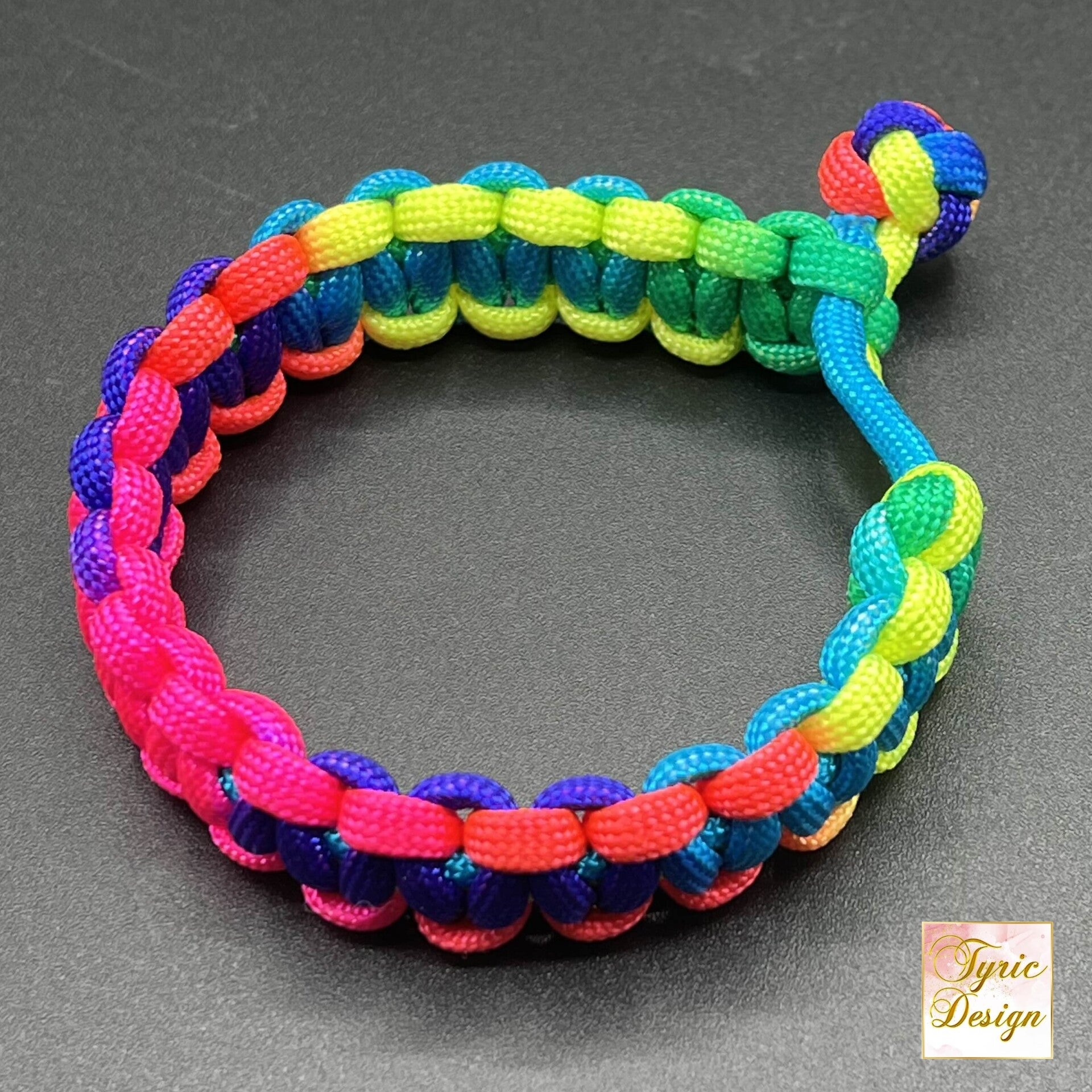 Paracord-Armband  "Pride" - LGBTQIA+ Regenbogenfarben * 3 verschiedene Verschlussarten
